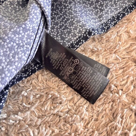 John Varvatos Mens Navy and White Button down Medium - Picture 4 of 5